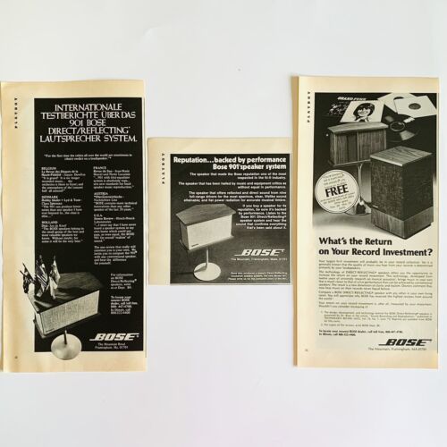 Vtg 1970&#39;s Magazine Print Ad Bose Model 901 Direct Reflecting Speakers L... - $6.62