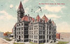 St Paul Minnesota St Paul Court House~T W Ingersoll Artist Signed Postcard 1910 - £6.22 GBP