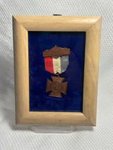 Womans Relief Corps 1883 WRC Maltese Cross FCL Members Ribbon Bar Pin in Frame - £31.93 GBP
