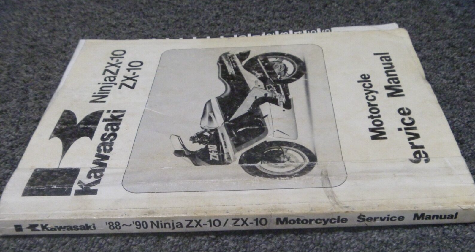 Manuale Di Servizio Kawasaki Ninja ZX-10 1988 1990 99924-1098-02 OEM Item image 3