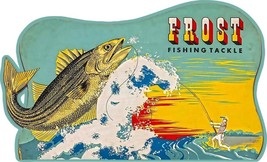 Frost Fishing Laser Cut Metal Advertising Sign - £54.26 GBP