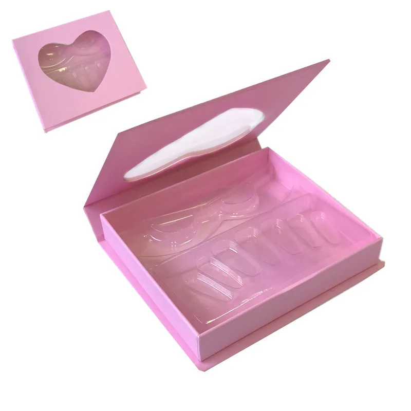 Wholesale in bulk nail and lashes package boxes set with tray new design press on nails thumb200