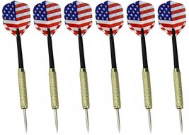 Set of 6 High Quality Steel Needle Tip Darts with American Flag Dart Fli... - $10.95 CAD