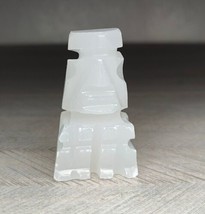 Vintage Aztec Carved Onyx Stone Replacement Chess Piece White Pawn (i)  - $13.99