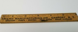 Friend Manufacturing Ruler Gasport New York Pecan Spray Vintage 1950 - £8.76 GBP