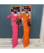 Lot Of 2 Bright Multipet Loofa Ruff 12” Plush Squeaky Dog Toy Multipet 4... - $17.64 CAD
