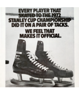 1972 CCM Tacks Ice Hockey Skates Advertisement Stanley Cup Footwear DWF22 - $559.01 MXN