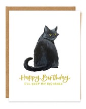 Black Cat Birthday Greeting Card - £4.79 GBP
