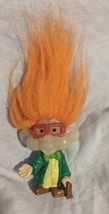 Vintage 1993 Burger King Toy Troll doll Glow-in-the-Dark Orange Hair I.Q BK Kids - £7.82 GBP