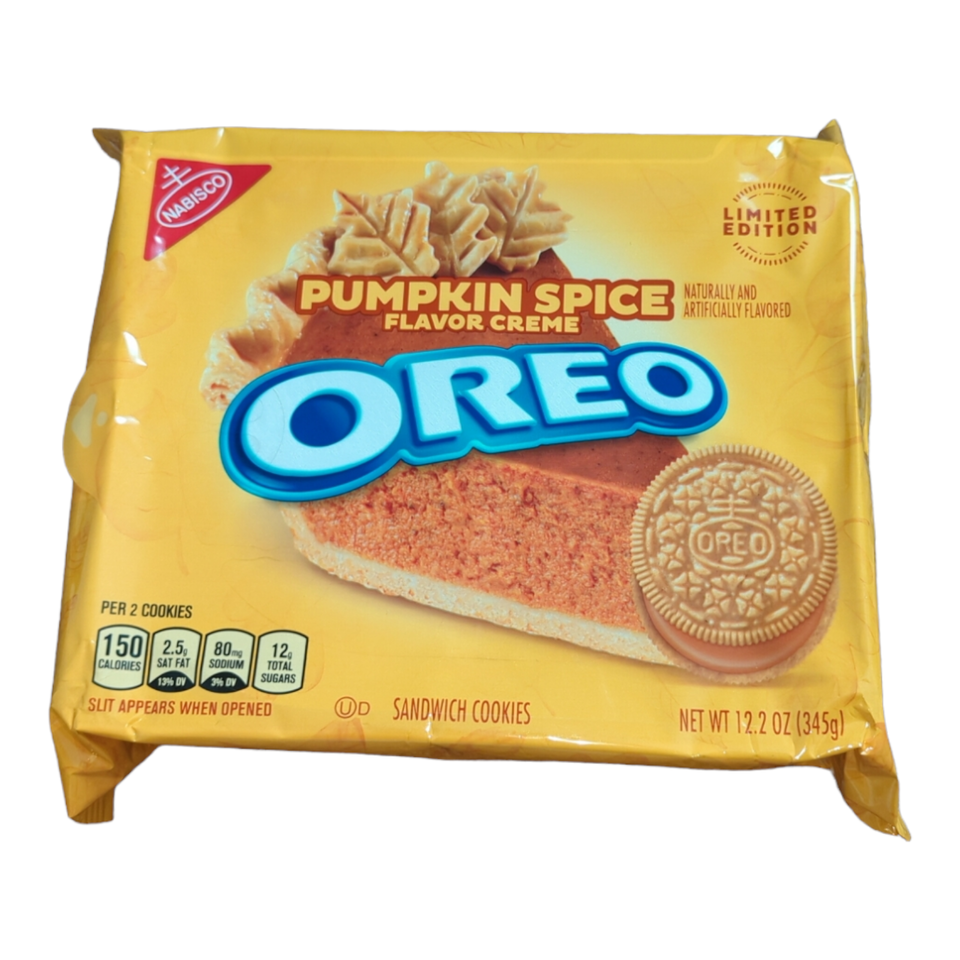 Nabisco Pumpkin Spice Oreo Creme Sandwich Cookies Limited Edition 12.2 OZ Pack - £8.42 GBP