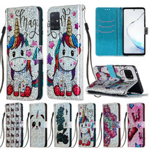 For Samsung Galaxy A51/A71/A21/A01 Bling Magnetic Leather Case Wallet Flip Cover - £36.96 GBP