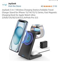 3 in 1 Magnetic Wireless Charging Station Apple 20W Charger Stand Magnet... - $24.63