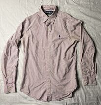Polo Ralph Lauren Shirt Small Pink Green Plaid Long Sleeve Button Up Cus... - $15.00