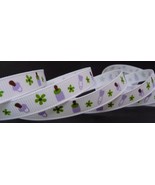 3/8&quot; BABY BOTTLE on white grosgrain RIBBON 1 yd pacifier safety pin baby... - €1,65 EUR