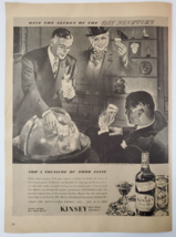 1944 Kinsey Whisky Vintage WW2 Print Ad Gentleman Enjoying A Drink - £10.18 GBP