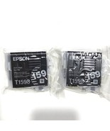 (2)Genuine Epson 159 Matte Black Cartridge T1598 T159820 T159 Stylus Pho... - $24.31 CAD