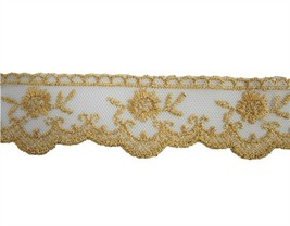 Lace Of Tulle Ribbon High 4cm Sweet Trims MAG1046 Trimming Edge - £1.68 GBP