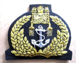 BRUNEI NAVY OFFICER HAT CAP BADGE NEW HAND EMBROIDERED CP MADE - £15.53 GBP