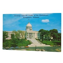 Postcard Greetings From Montgomery Alabama State Capitol Chrome Unposted - £5.24 GBP