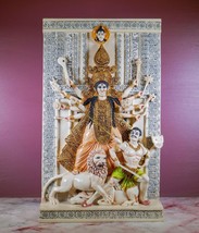 Hindu Wall Art | Goddess Durga Maa Om Plaque | Handmade Home Decor - 17 Tall&quot; - £107.30 GBP