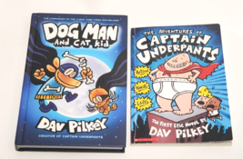 Dog Man and Cat Kid &amp; Captain In Underpants In Great Condition - £6.51 GBP