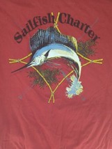 Newport Blue Sailfish Charter Red Short Sleeve T-Shirt Men’s XL - $12.75