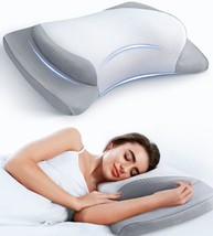 8X Support Side Sleeping Pillow for Neck Pain Relief, Adjustable Cervical Fit Sh - £64.73 GBP