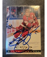 Steve Yzerman Hand Signed Hockey Card Autographed Detroit Red Wings HOF - $28.81 CAD