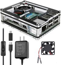Case for Raspberry Pi 3 with Fan Cooling Pi 3B Case with 3 Pcs Heat-Sinks - $21.99