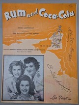 RUM and Coca-Cola- Andrew Sisters-Leo Feist 1944 Vintage Sheet Music - £11.19 GBP