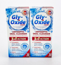 Gly Oxide Liquid Antiseptic Oral Cleanser 3in1 0.5oz Lot of 2 BB11/24 - £45.62 GBP