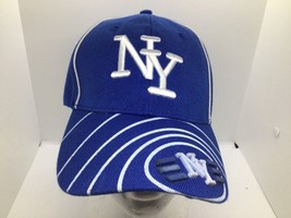 NY Basball Hat New York Cap Blue 6 Panel 65% Wool 35% Acrylic State Hat ... - $24.44 CAD