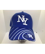 NY Basball Hat New York Cap Blue 6 Panel 65% Wool 35% Acrylic State Hat ... - €15,62 EUR