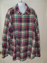 Ralph Lauren Plaid Button Down Multi Color Long Sleeve Shirt Size L Boy's EUC - £11.67 GBP