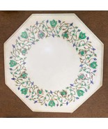 18&quot; White Marble Indian Inlay Art Table Top Precious &amp; Luxary Gift decor  - $15,449.83 MXN