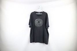 Vintage Mens XL Distressed Spell Out NRA of America Short Sleeve T-Shirt Black - £23.42 GBP