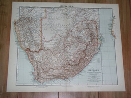 1910 Antique Map Of South Africa Transvaal German Namibia Botswana - £21.98 GBP
