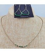 Vintage Handcrafted Native Sterling Silver Necklace 19&quot; + Earrings 2.5&quot; ... - $35.53