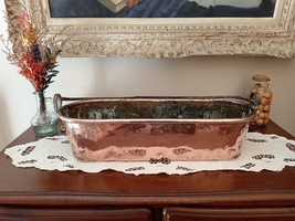 Large antique handmade solid copper fish bowl, 19th, vintage salmon fish... - $289.00
