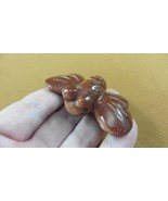 (Y-BEE-713) Orange HONEY BEE BUMBLE figurine gemstone stone carving I lo... - $23.96 CAD