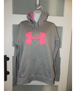 Under Armour Gray/Pink Breast Cancer Hoodie Sweatshirt Size L Women&#39;s - $28.70 CAD
