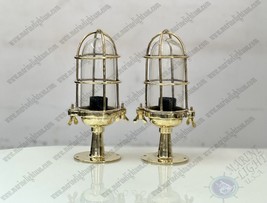 VICTORIAN STYLE MARINE BRASS VERSATILE WALL/CEILING BULKHEAD LIGHT LOT OF 2 - $229.55