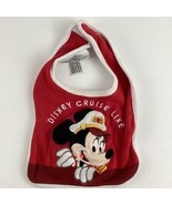 Disney Cruise Lines Baby Bib Sailor Minnie Mouse Snap Captain Red Drool ... - $14.80