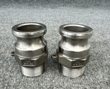 Lot of 2 - PT 1400615 15F 316SS 1-1/2&quot; Stainless Steel Cam and Groove Ad... - $26.72