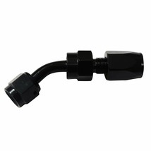 2PC Black AN 10  90 Degree Aluminum Swivel Oil Fuel Line Hose End Fittin... - £13.97 GBP