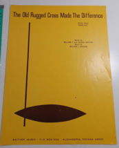 The old rugged cross made the difference by william gaither 1970 music good - $5.94
