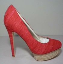 Pelle Moda Size 8 M HOKAN Chili Red Heels Pumps New Women&#39;s Shoes - £117.64 GBP