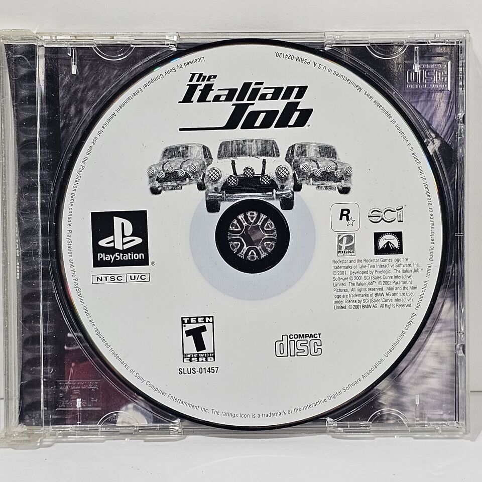 The Italian Job Playstation 1 PS1 Video Game 2001 - $4.05