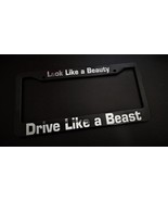 Look Like a Beauty Drive Like a Beast Black Plastic License Plate Frame ... - €14,27 EUR
