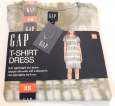 Gap Olive Stripe Tie Dye T-Shirt Dress Size X-Small Brand New - £31.32 GBP